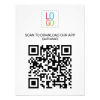Modern QR Code & Your Business Logo Simple