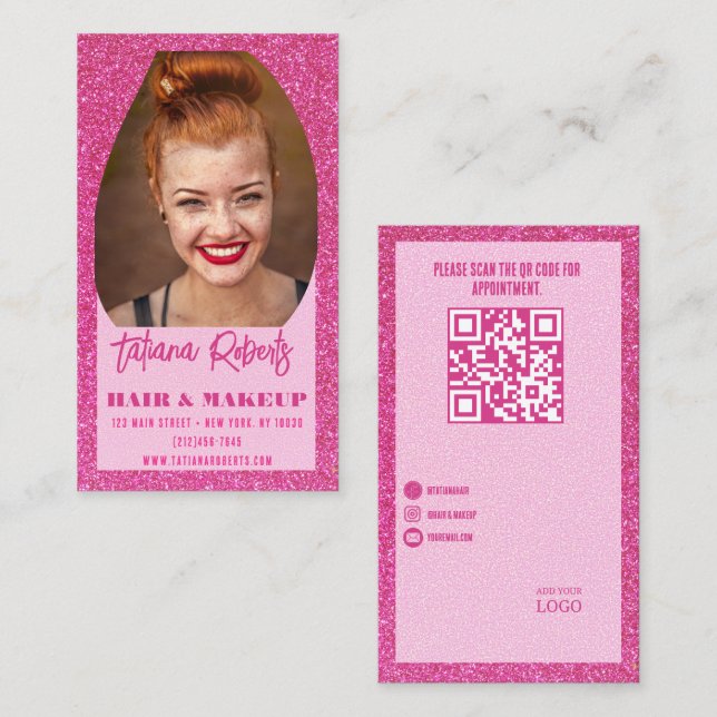 Modern QR Logo Business Card (Front/Back)