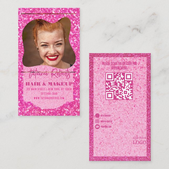Modern QR Logo Business Card (Front/Back)