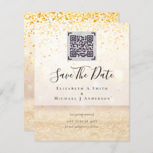 Modern QR Scanning Code Wedding Save Date Invites