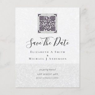 Modern QR Scanning Code Wedding Save Date Invites Flyer
