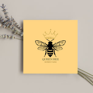 Modern Queen Bee Honeybees Beekeeper Apiarist Square Business Card