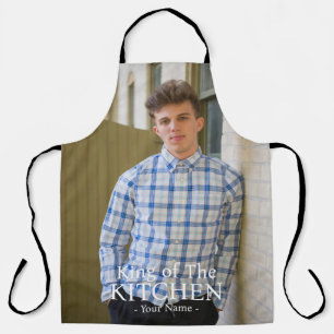 Modern Queen of the Kitchen Photo Name Apron