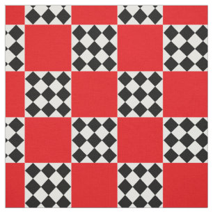Modern Quilt Pattern Check Fabric