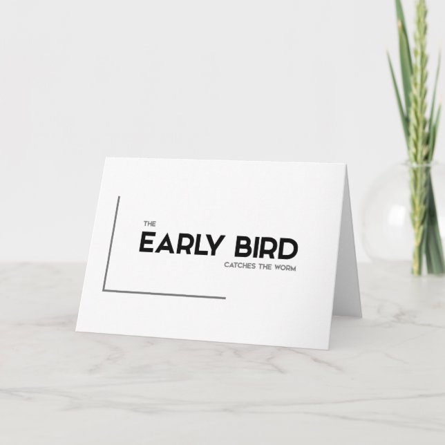 MODERN quotes: early bird Card (Front)