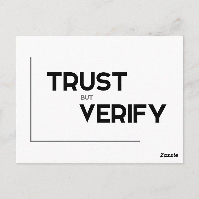 MODERN quotes: trust but verify Postcard (Back)