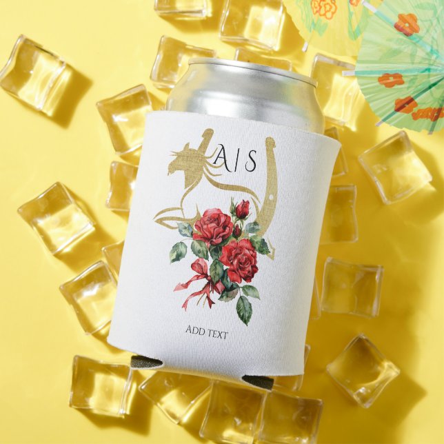 Modern Race Horse Derby & Drinks Party Equestrian Can Cooler (In Situ Summer)