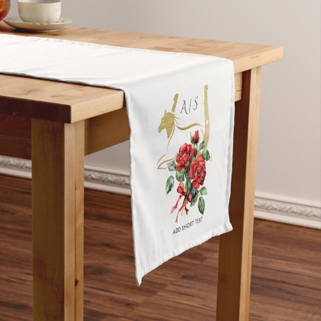 Modern Race Horse Derby & Drinks Party Equestrian Short Table Runner (In Situ)