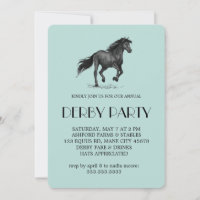 Modern Race Horse Derby Party Equestrian  Invitati