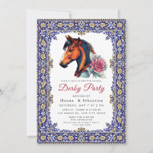 Modern Race Horse Derby Party Equestrian  Invitation