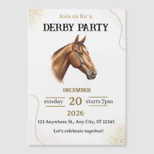 Modern Race Horse Derby Party Invitation