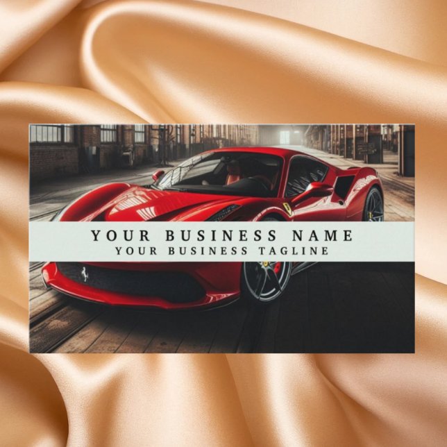 Modern Racecar Mechanics Automotive Business Card (Creator Uploaded)