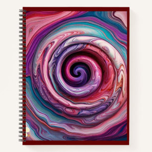"Modern Radiant Spiral Art" Notebook