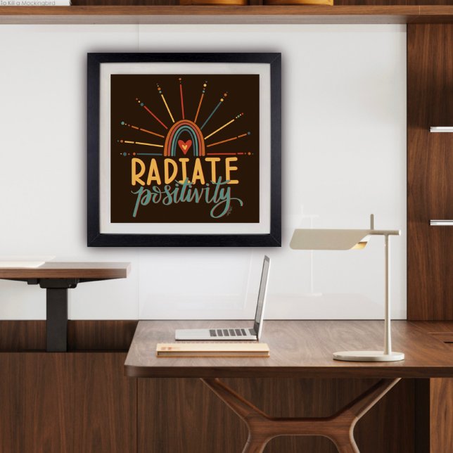 Modern Radiate Positivity Quote Fun Inspirivity Poster (Radiate positivity poster by Inspirivity)