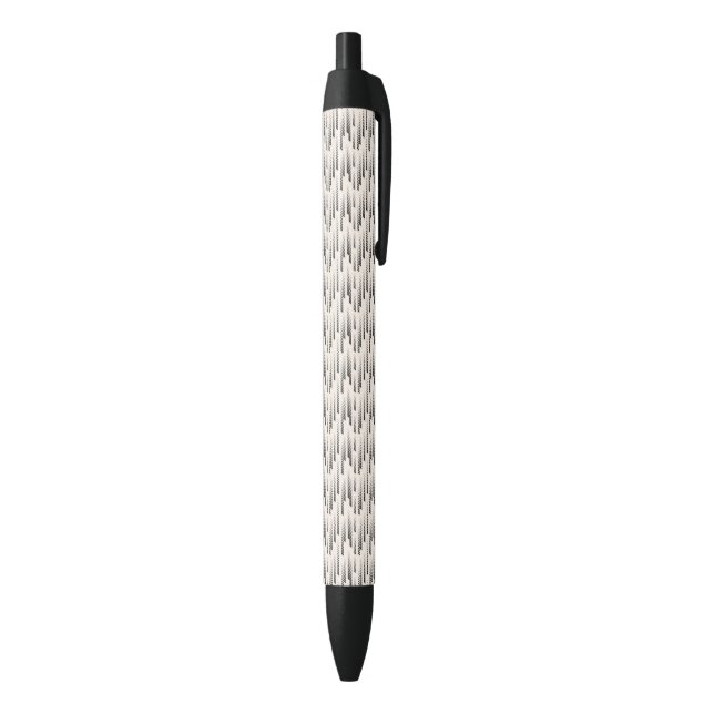 Modern Rain Pattern Black Ink Pen (Bottom (Vertical))