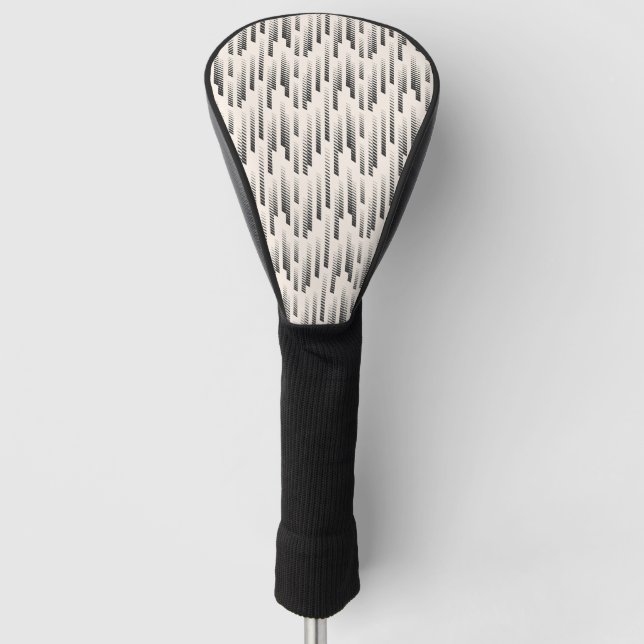Modern Rain Pattern Golf Head Cover (Front)