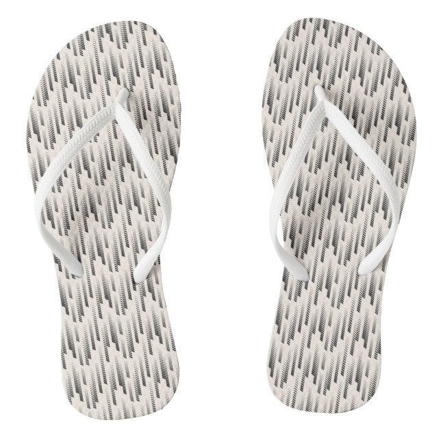 Modern Rain Pattern Jandals (Footbed)