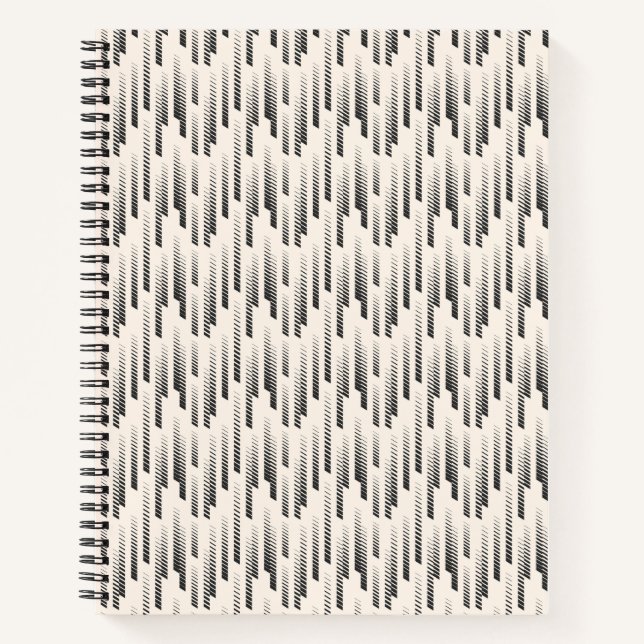 Modern Rain Pattern Notebook (Front)