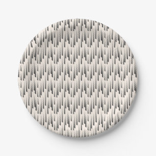 Modern Rain Pattern Paper Plate