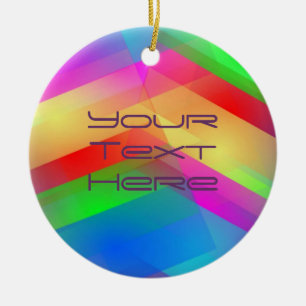 Modern Rainbow Abstract Ceramic Tree Decoration