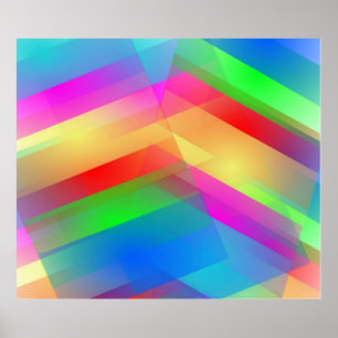 Modern Rainbow Abstract Poster