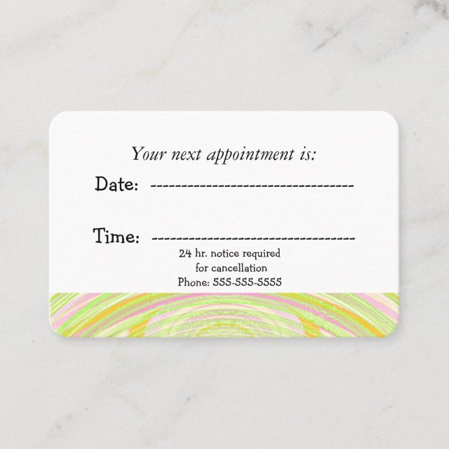Modern Rainbow Arc Medical Appointment Card (Front)