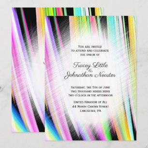 Modern Rainbow Art Wedding Invitations