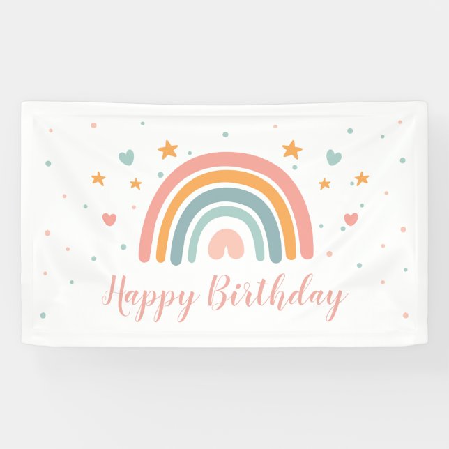 Modern Rainbow banner custom text (Horizontal)