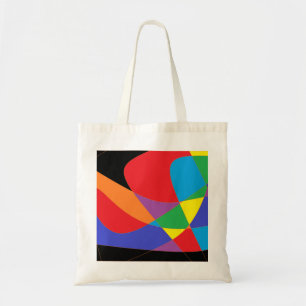Modern Rainbow Coloured Art Tote Bag