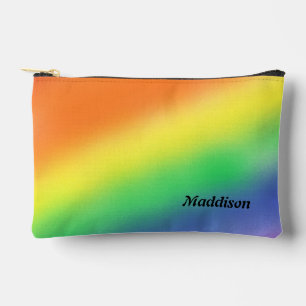 Modern Rainbow Colourful Pencil & Toiletries Accessory Pouch