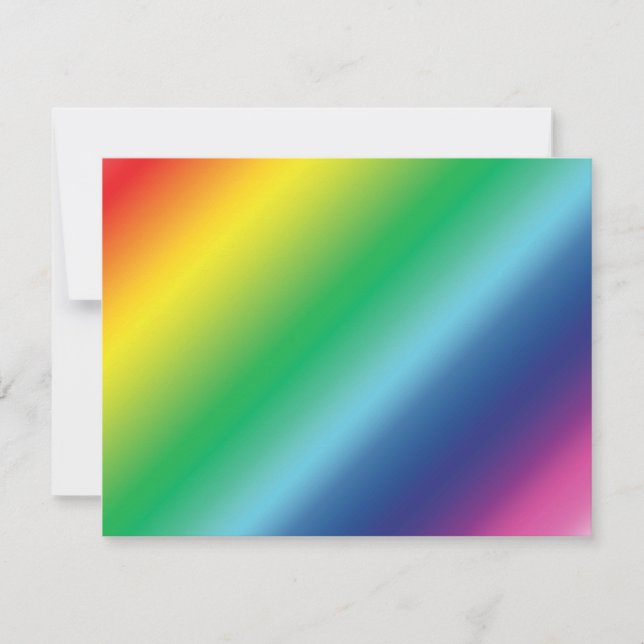 Modern rainbow colours ombre gradient pattern fun card (Front)