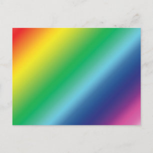 Modern rainbow colours ombre gradient pattern fun postcard