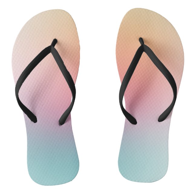 Modern Rainbow Colours Red Orange Yellow Blue Jandals (Footbed)