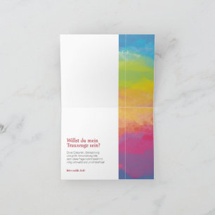 Modern Rainbow Engagement Cards 