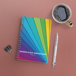 Modern Rainbow Fashion Design Multicolored Notebook