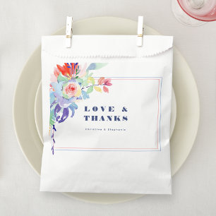 Modern Rainbow Floral LGBTQ Wedding Favour Bags