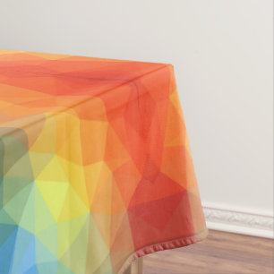 Modern Rainbow Geometric Shape Tablecloth
