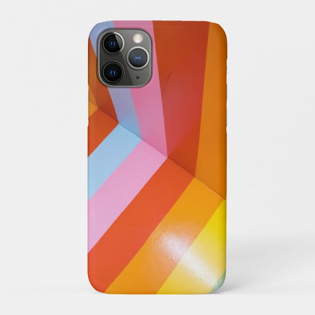 Modern Rainbow Geometric Stripe Case-Mate iPhone Case (Back)
