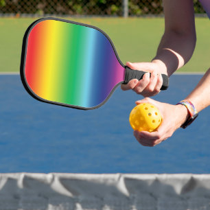 Modern rainbow gradient pattern lgbtq gay pride pickleball paddle
