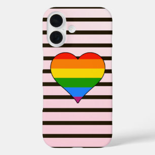Modern Rainbow Heart Gay Pride Custom Case
