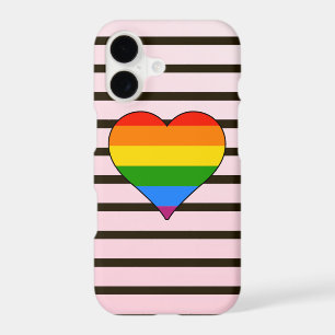 Modern Rainbow Heart Gay Pride Custom Case