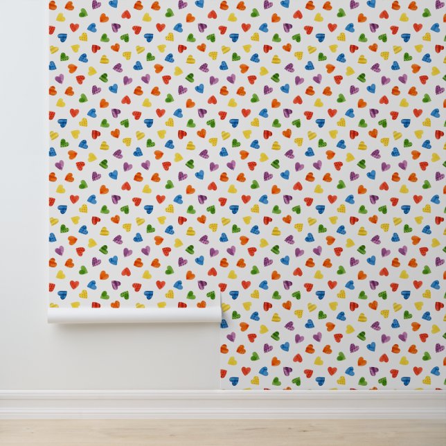 Modern Rainbow LGBT Gay Pride Pattern Wallpaper (Application)