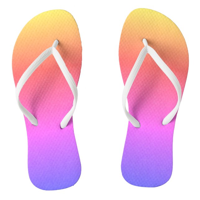 Modern Rainbow Linen Jandals (Footbed)