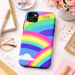 Modern Rainbow Monogram  Case-Mate iPhone Case