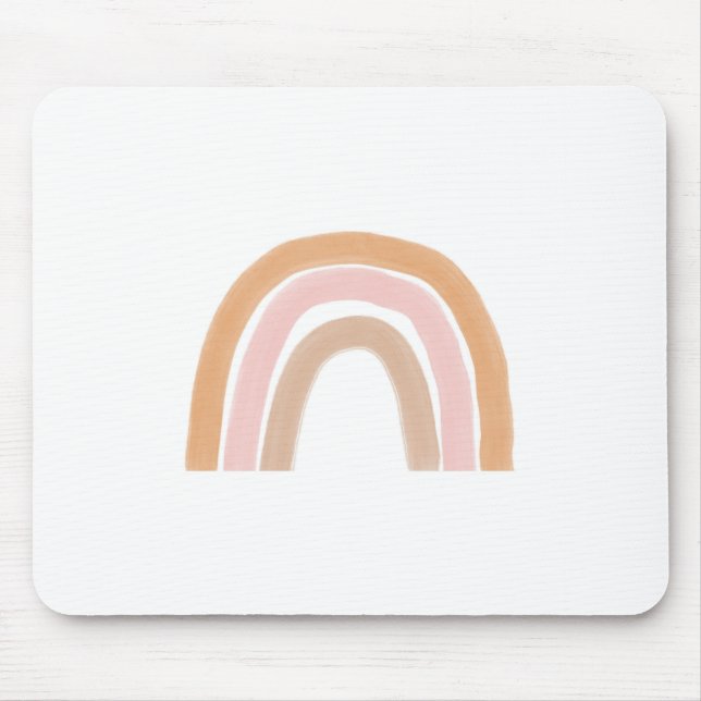 Modern Rainbow Neutral Palette Mouse Pad (Front)