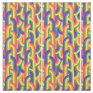 Modern Rainbow Pattern Fabric