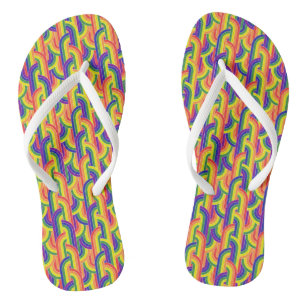 Modern Rainbow Pattern Jandals