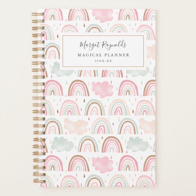 Modern Rainbow Pattern Magical Planner (Front)