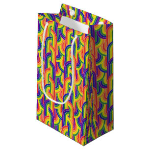 Modern Rainbow Pattern Small Gift Bag
