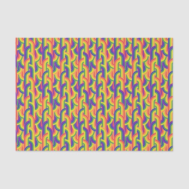 Modern Rainbow Pattern Tissue Paper (Front)